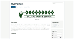 Desktop Screenshot of 4gamesters.com